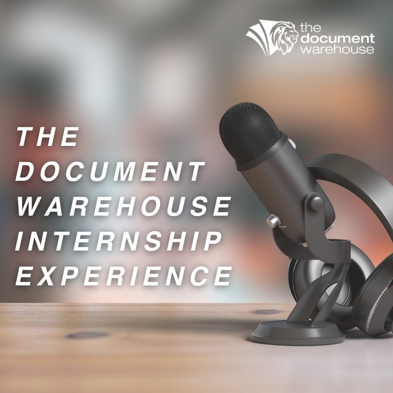 The Document Warehouse interns sharing their workplace experiences during the internship testimonial video.
